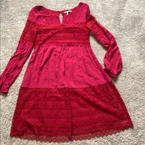 Anthropologie Dark raspberry dress